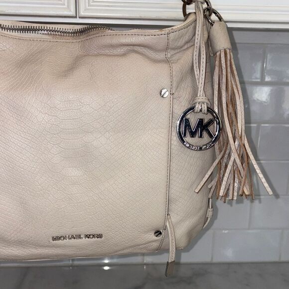 Michael Kors Bag Purse Handbag Leather Snakeskin Embossed Crossbody Shoulder Bag - Picture 3 of 14